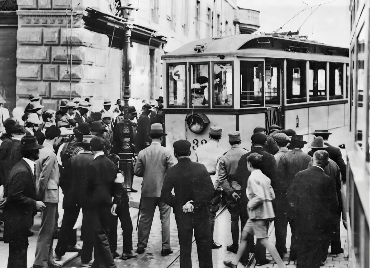 Tramvajsko iskliznuće, Bakačeva ulica 1912. godine